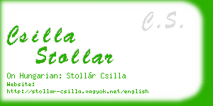 csilla stollar business card
