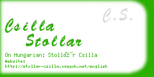 csilla stollar business card